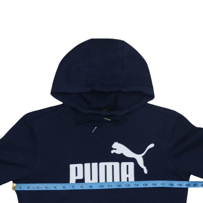 Mens UK Size XS PUMA Blue Pullover Hoodie