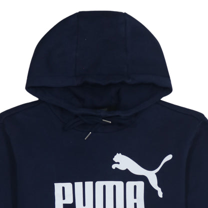 Mens UK Size XS PUMA Blue Pullover Hoodie