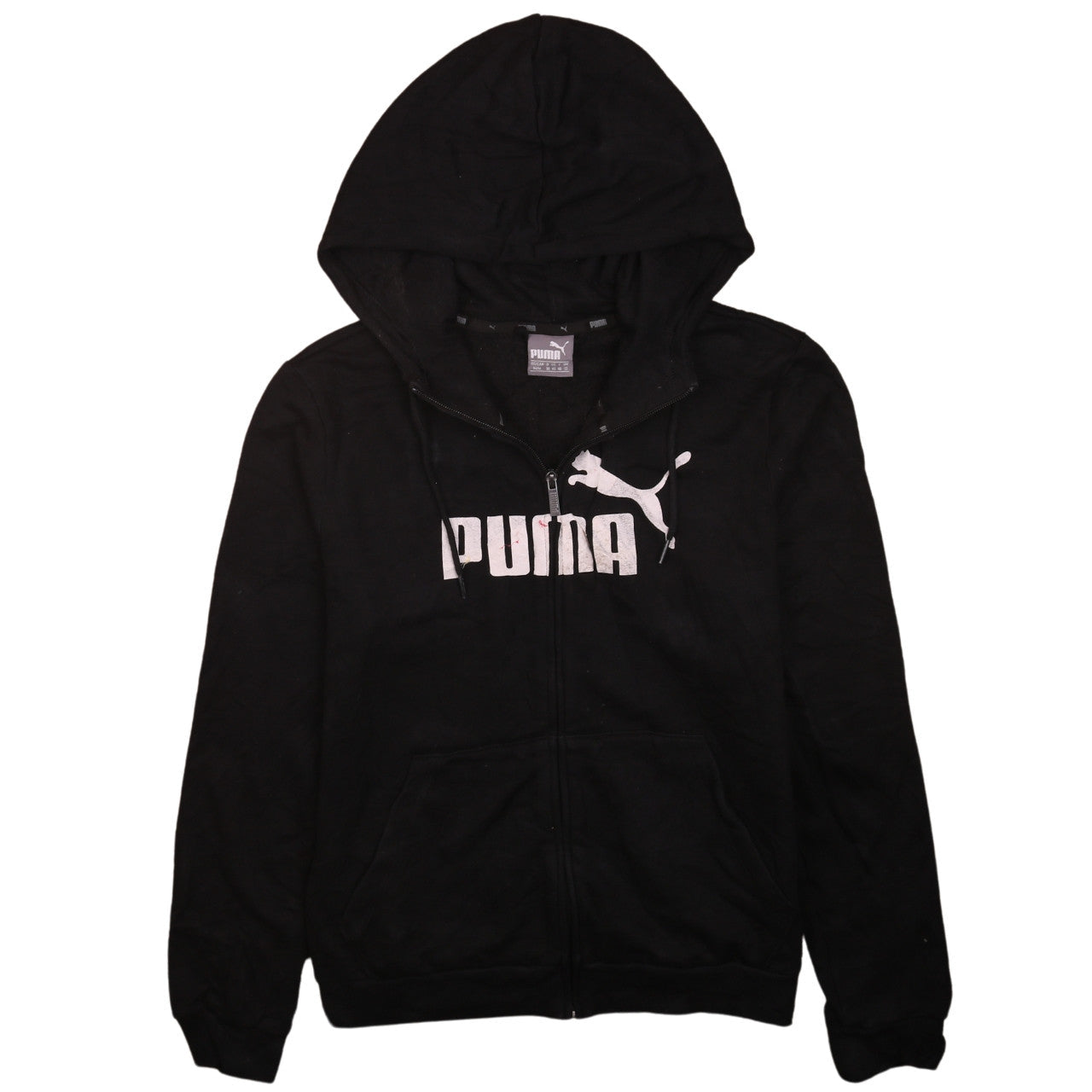 Womens UK Size 12 PUMA Black Full Zip Hoodie