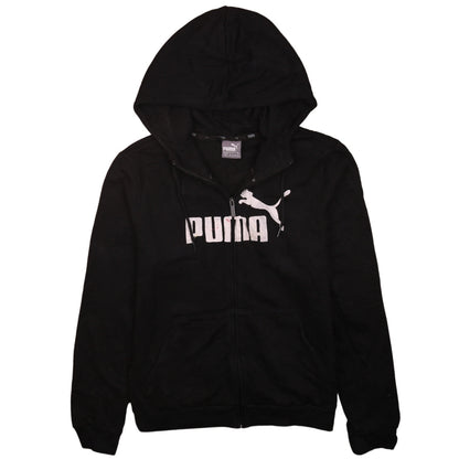 Womens UK Size 12 PUMA Black Full Zip Hoodie
