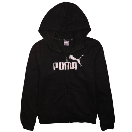 Womens UK Size 12 PUMA Black Full Zip Hoodie