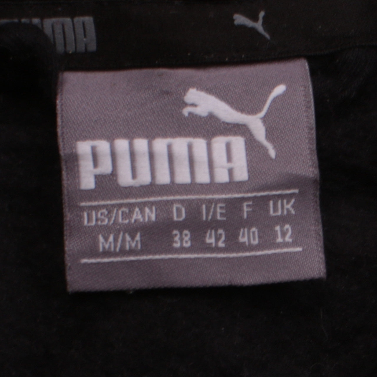 Womens UK Size 12 PUMA Black Full Zip Hoodie