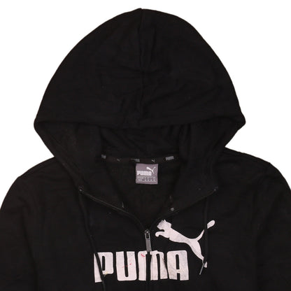 Womens UK Size 12 PUMA Black Full Zip Hoodie