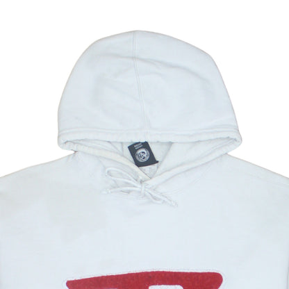 Womens UK Size 2XL Diesel White Pullover Hoodie