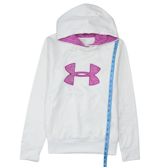 Womens UK Size L Under armour White Pullover Hoodie