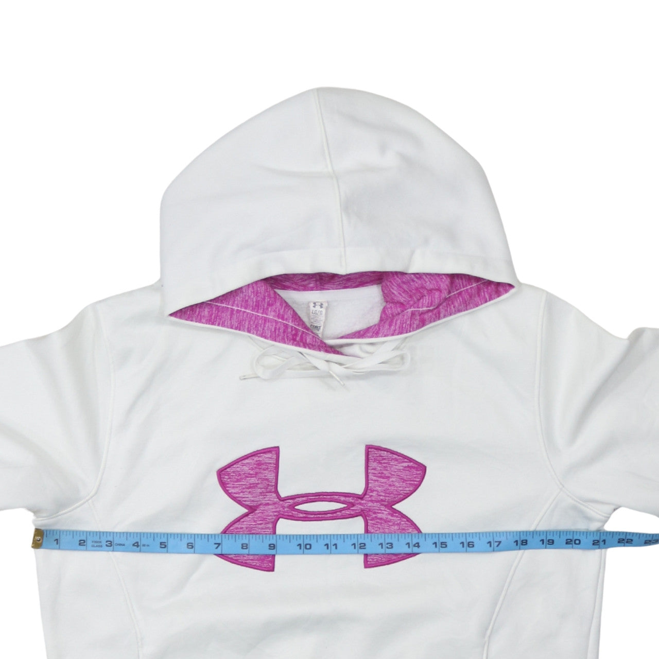 Womens UK Size L Under armour White Pullover Hoodie