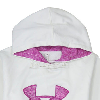 Womens UK Size L Under armour White Pullover Hoodie