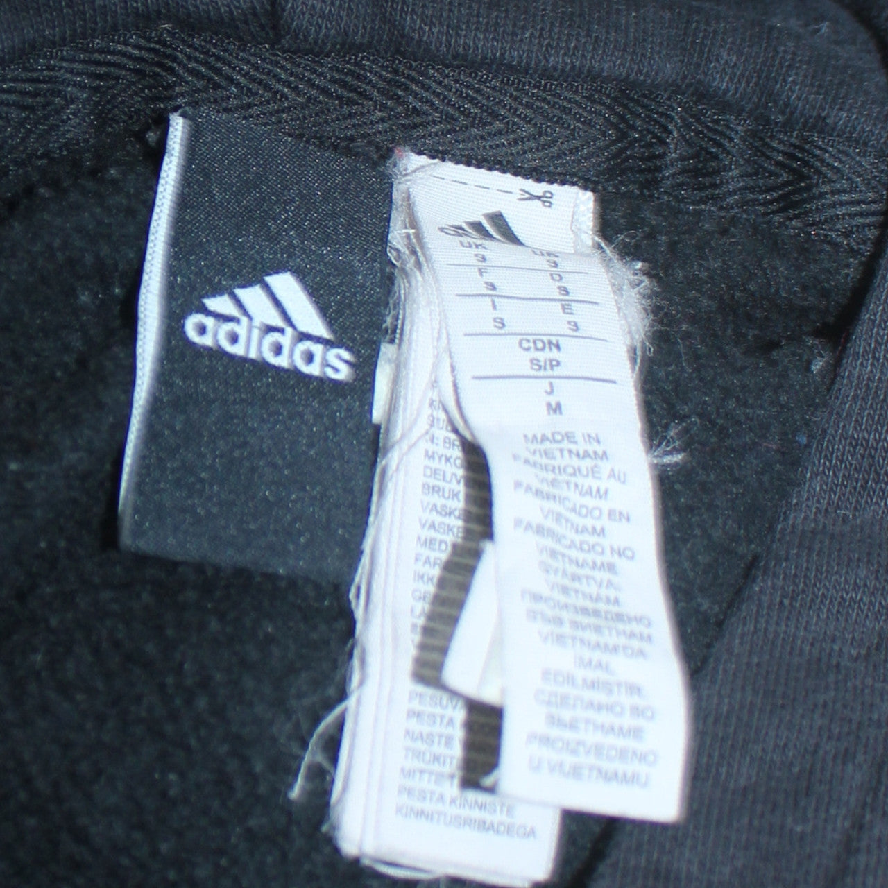 Mens UK Size S adidas Black Pullover Hoodie