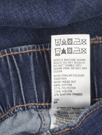 Womens UK Size 6 Marks and Spencer Regular Fit Tapered Blue Jeans