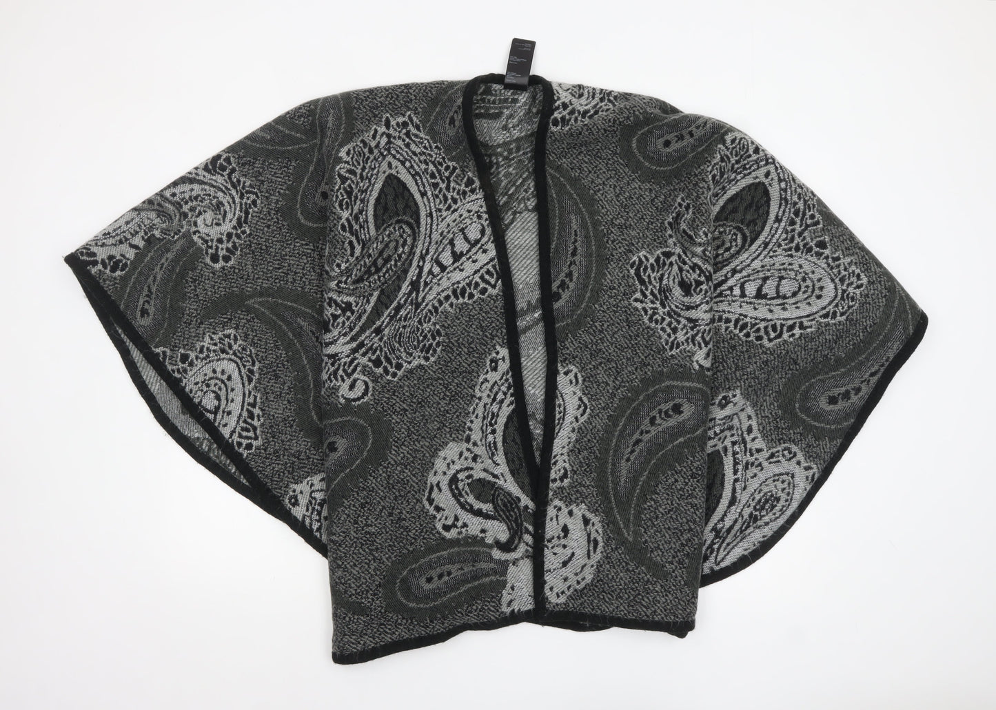 Womens UK Size One Size Oasis Grey Cape Jumper