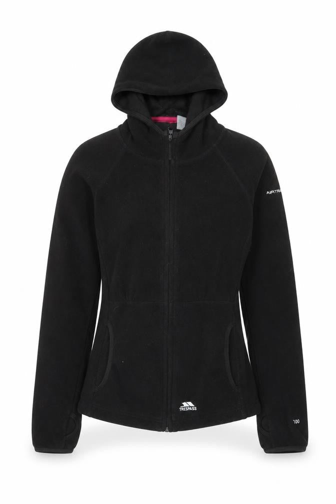Womens UK Size 10 Trespass Black Full Zip Hoodie