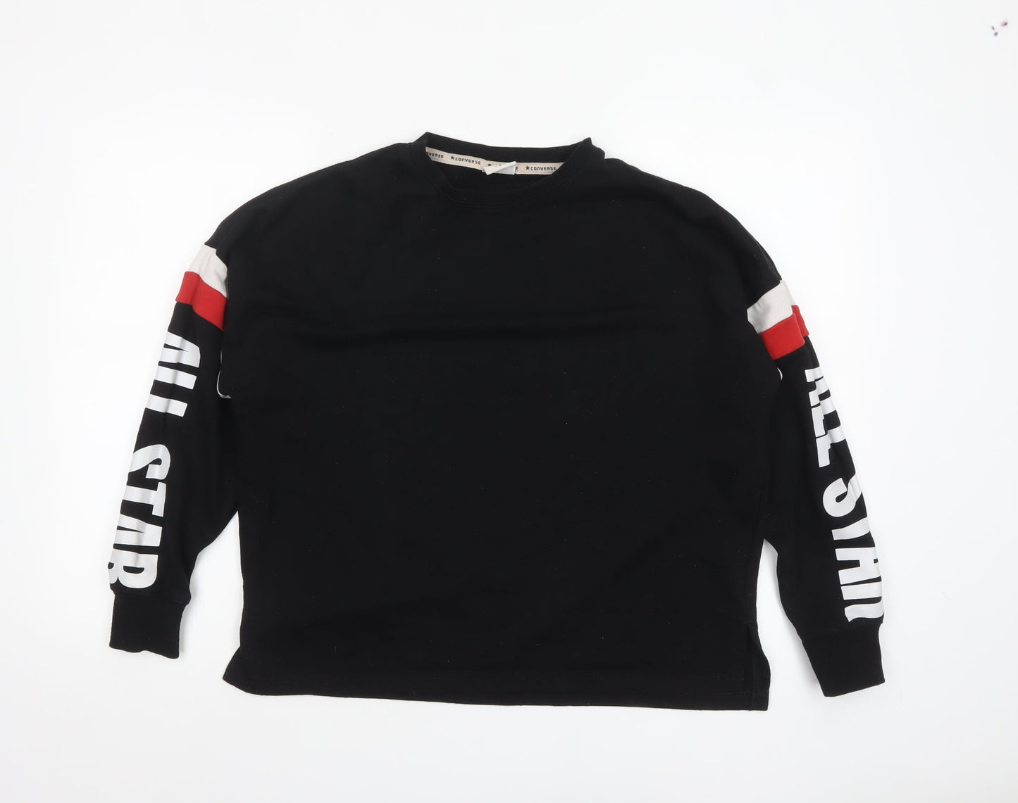 Womens UK Size M Converse Black Pullover Sweatshirt