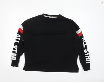 Womens UK Size M Converse Black Pullover Sweatshirt