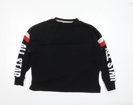 Womens UK Size M Converse Black Pullover Sweatshirt
