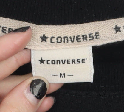 Womens UK Size M Converse Black Pullover Sweatshirt