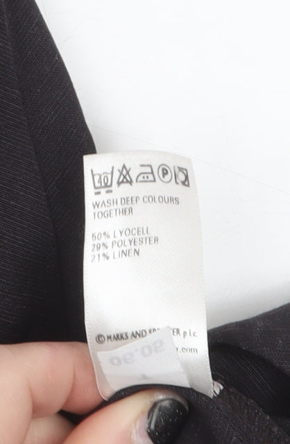 Marks and Spencer Women’s Brown A-Line Midi Skirt Size 8