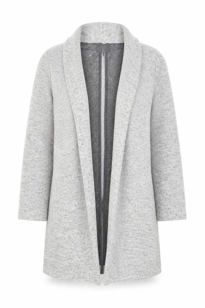 Next Women’s Grey Knit Coatigan Size 10 Regular Long Sleeve