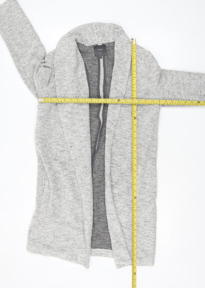 Next Women’s Grey Knit Coatigan Size 10 Regular Long Sleeve