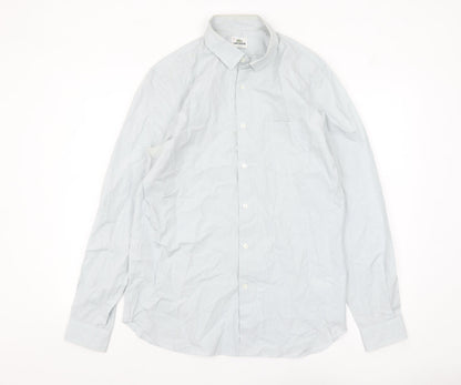 Mens UK Collar Size 41 Lacoste Smart Blue  Dress Shirt