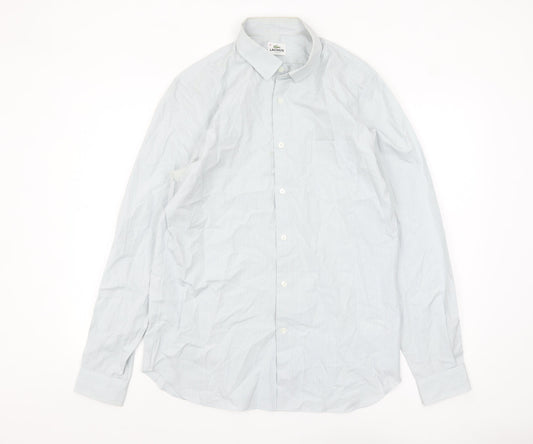 Mens UK Collar Size 41 Lacoste Smart Blue  Dress Shirt