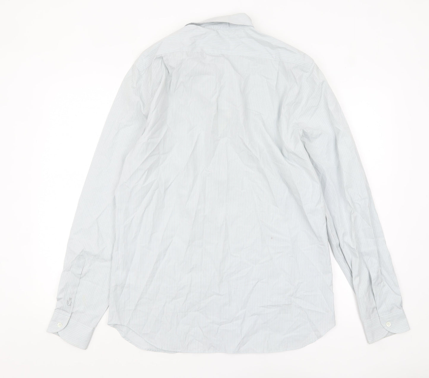 Mens UK Collar Size 41 Lacoste Smart Blue  Dress Shirt