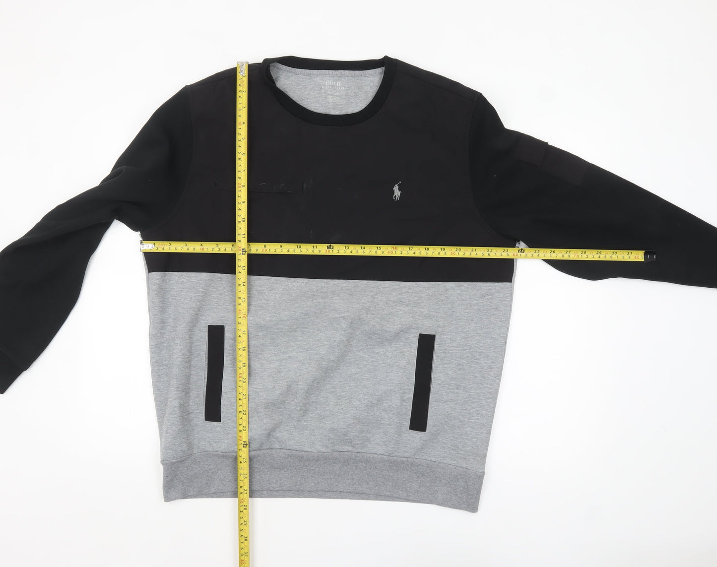 Mens UK Size L Polo Ralph Lauren Multicoloured Pullover Sweatshirt