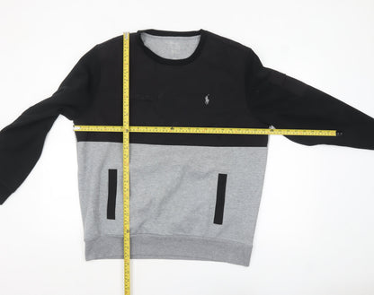 Mens UK Size L Polo Ralph Lauren Multicoloured Pullover Sweatshirt