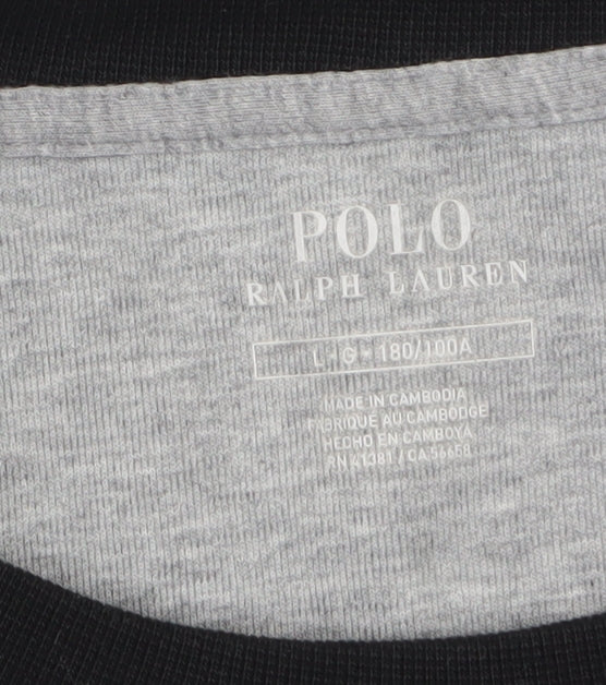 Mens UK Size L Polo Ralph Lauren Multicoloured Pullover Sweatshirt