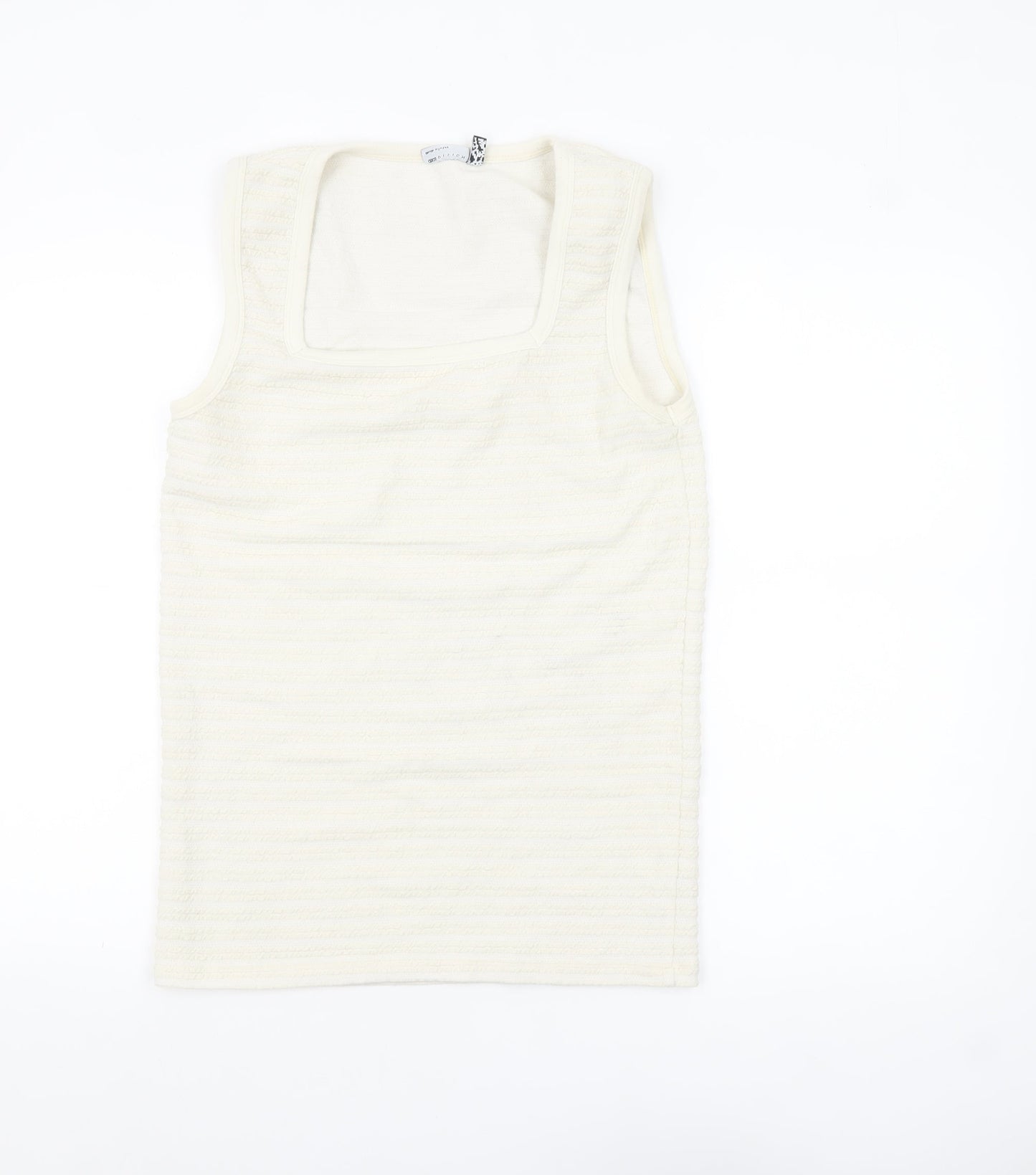 Womens UK Size M ASOS DESIGN Ivory Basic Tank