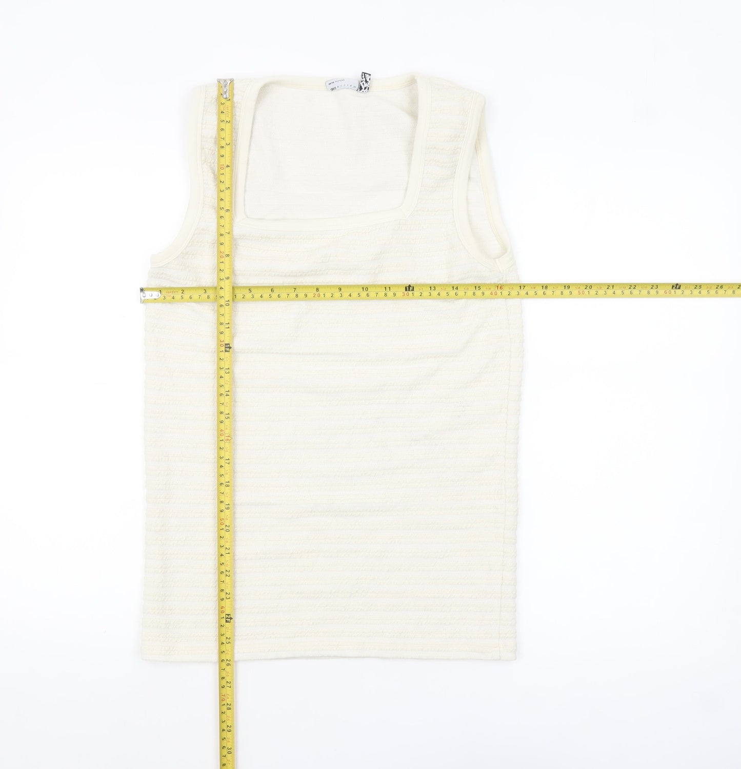 Womens UK Size M ASOS DESIGN Ivory Basic Tank