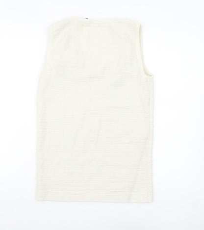 Womens UK Size M ASOS DESIGN Ivory Basic Tank
