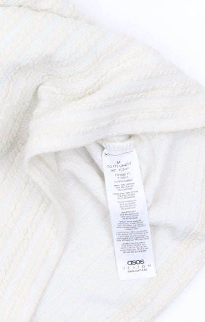 Womens UK Size M ASOS DESIGN Ivory Basic Tank