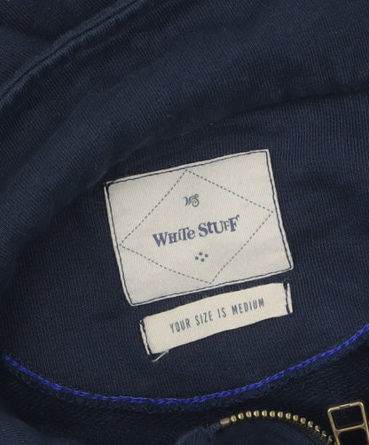 Mens UK Size M White Stuff Blue 1/2 Zip Sweatshirt