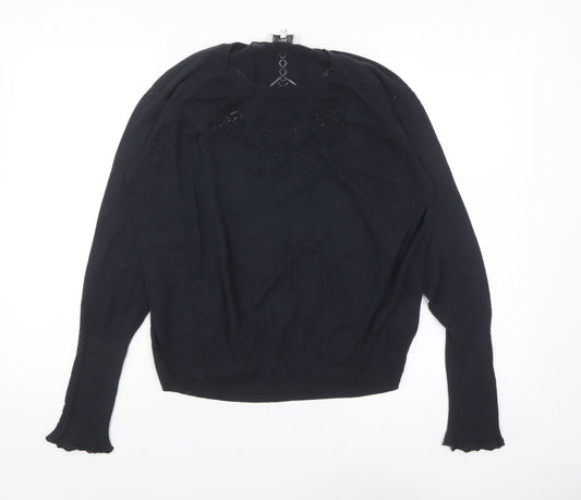 Womens UK Size L Noa Noa Black Pullover Jumper