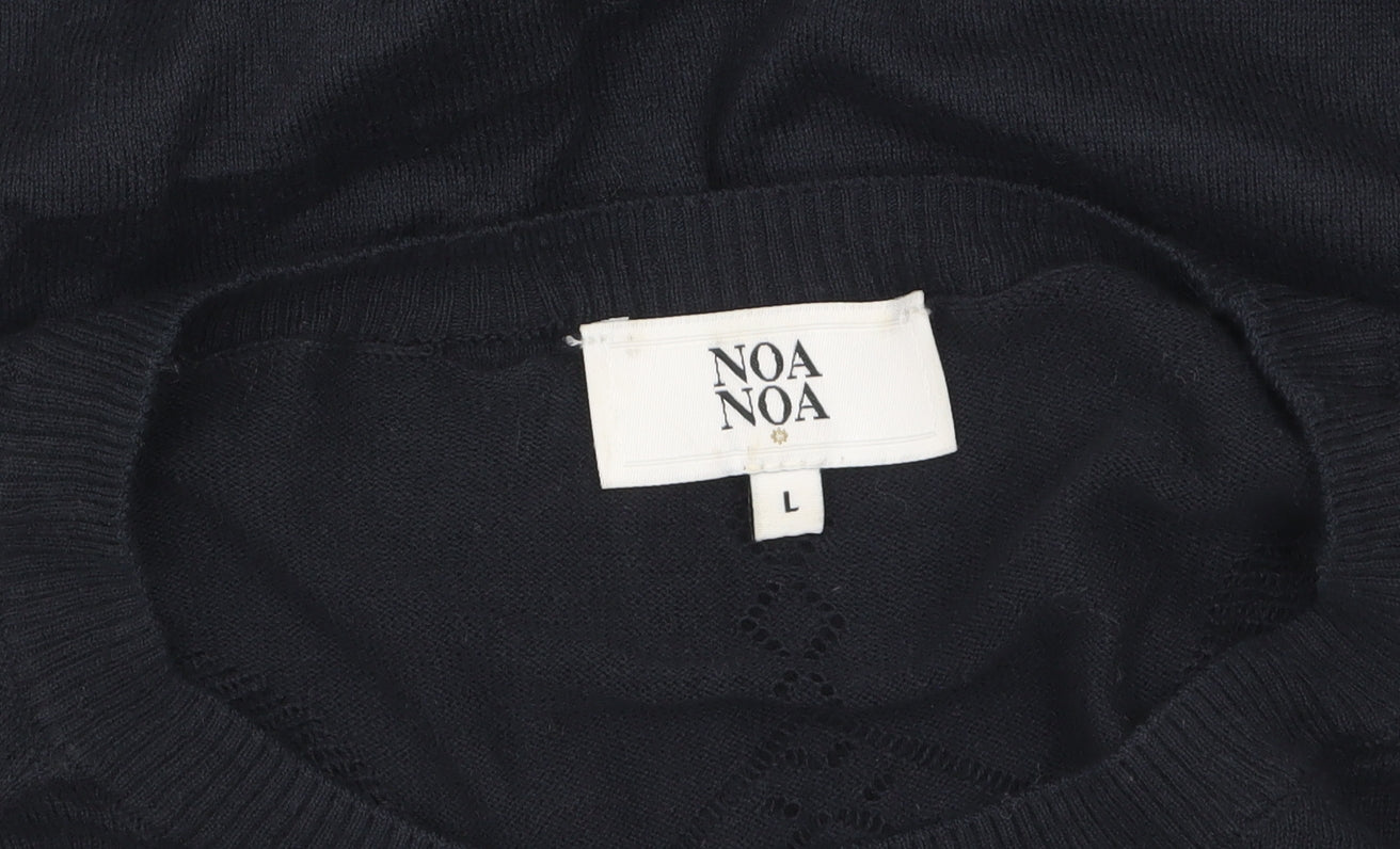 Womens UK Size L Noa Noa Black Pullover Jumper