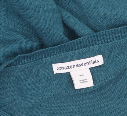 Womens UK Size 2XL Amazon Essentials Blue Pullover Jumper