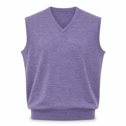 Bar Harbour Men’s Purple Wool Blend V-Neck Sleeveless Vest M
