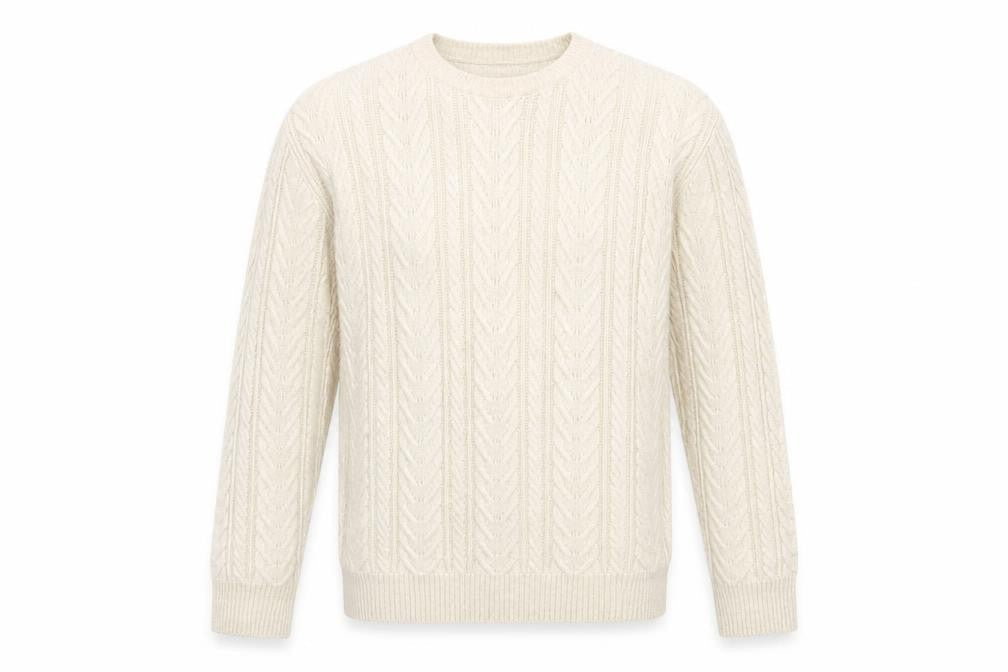 Mens UK Size L Zara Beige Pullover Jumper