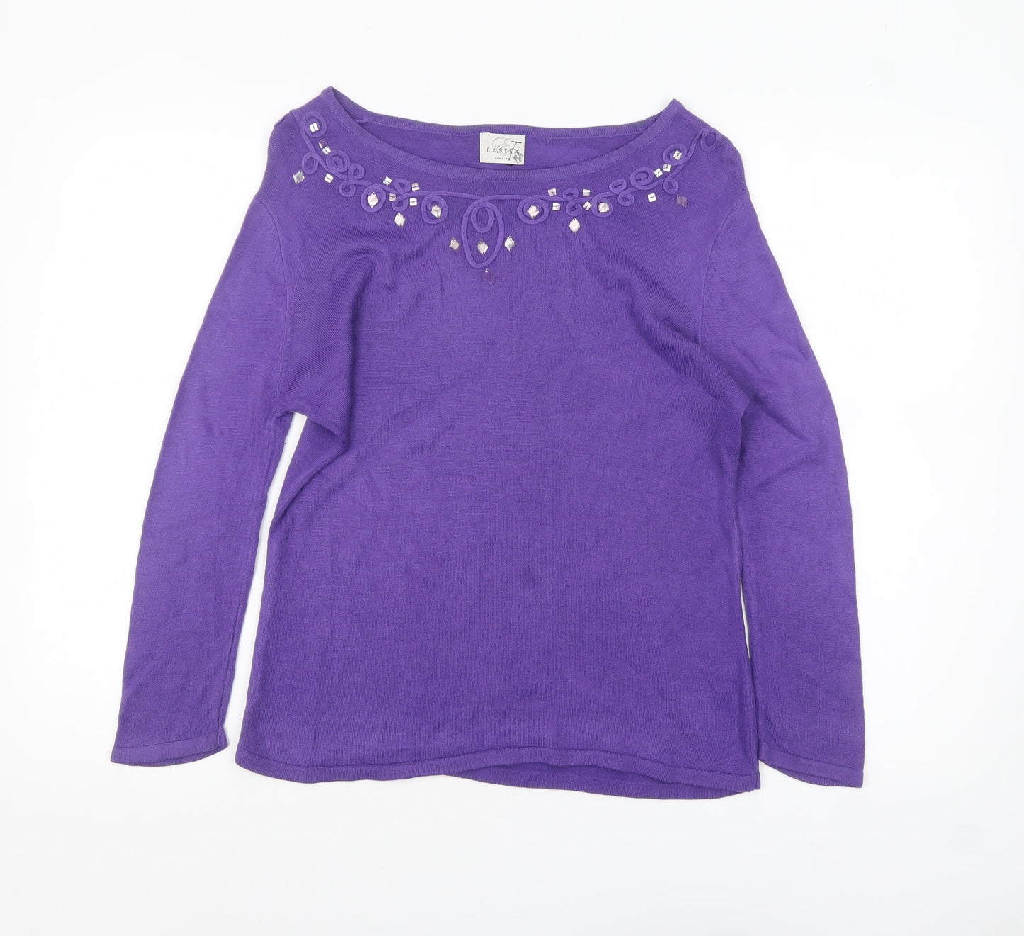 Womens UK Size 12 Eastex Purple Pullover Jumper