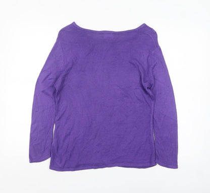 Womens UK Size 12 Eastex Purple Pullover Jumper
