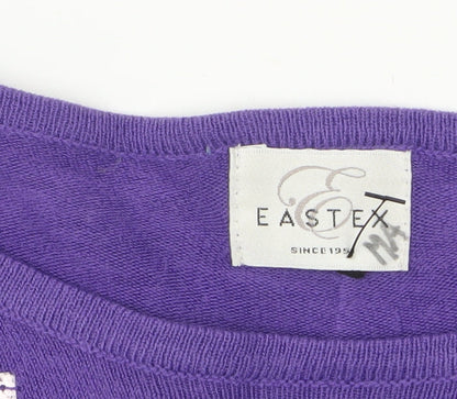 Womens UK Size 12 Eastex Purple Pullover Jumper