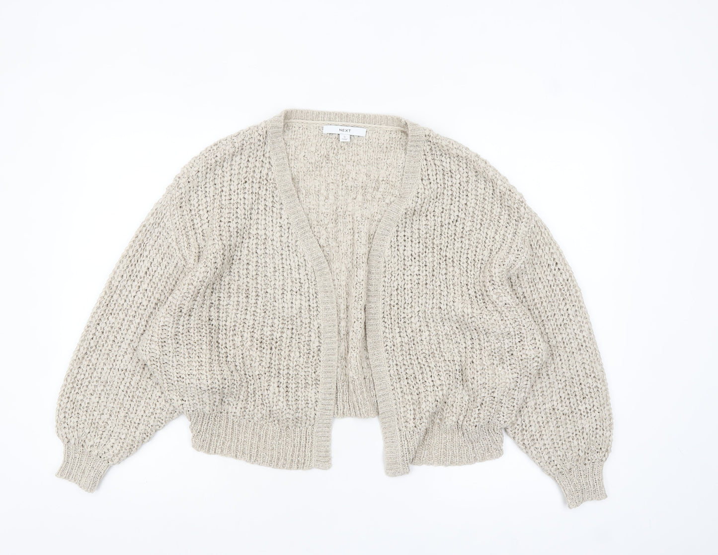 Womens UK Size S NEXT Beige Cardigan Jumper