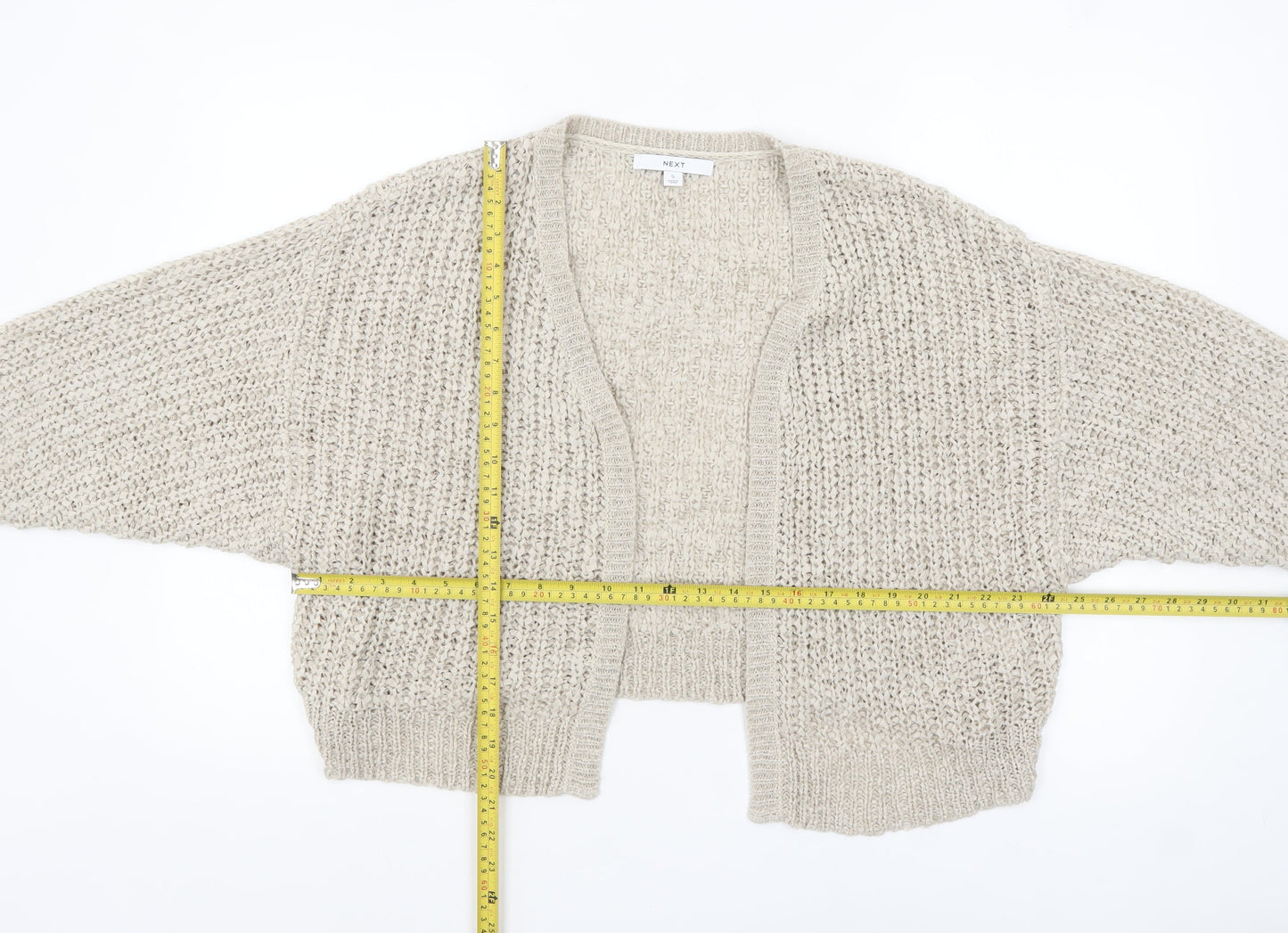 Womens UK Size S NEXT Beige Cardigan Jumper