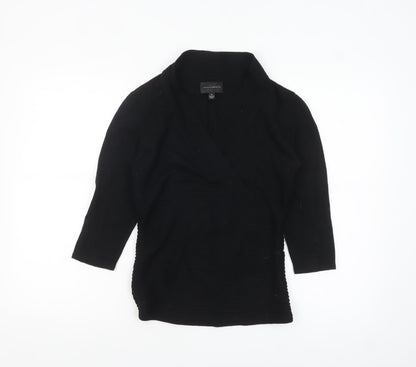Investments Women’s Black Wrap Knit Jumper Size M