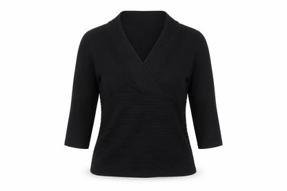 Investments Women’s Black Wrap Knit Jumper Size M