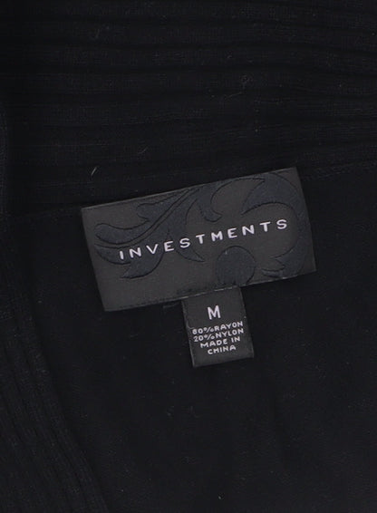 Investments Women’s Black Wrap Knit Jumper Size M