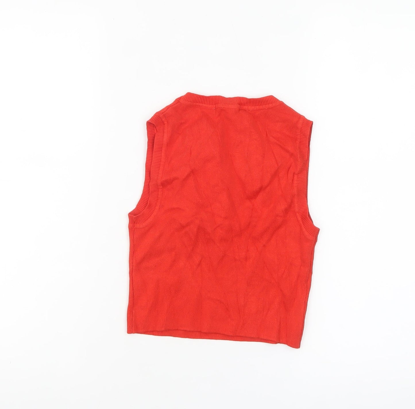 Womens UK Size 12 Zara Red Cropped Tank
