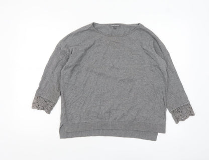 Womens UK Size M Laura Ashley Grey Pullover Jumper