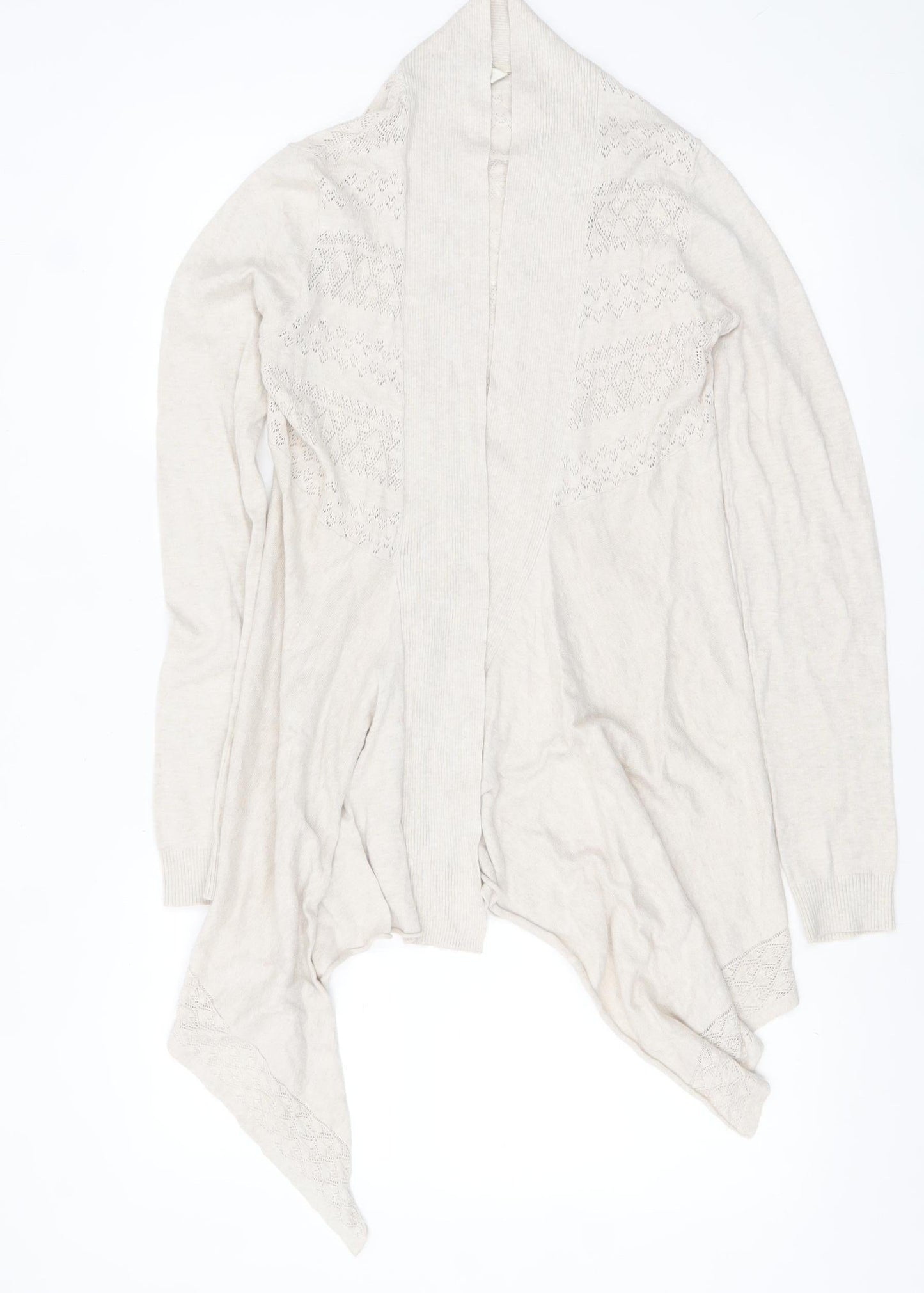Womens UK Size 10 FatFace Beige Cardigan Jumper