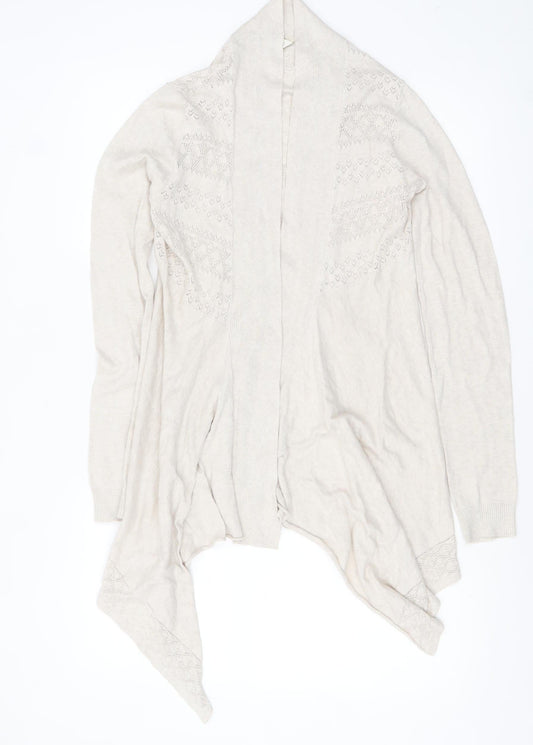 Womens UK Size 10 FatFace Beige Cardigan Jumper